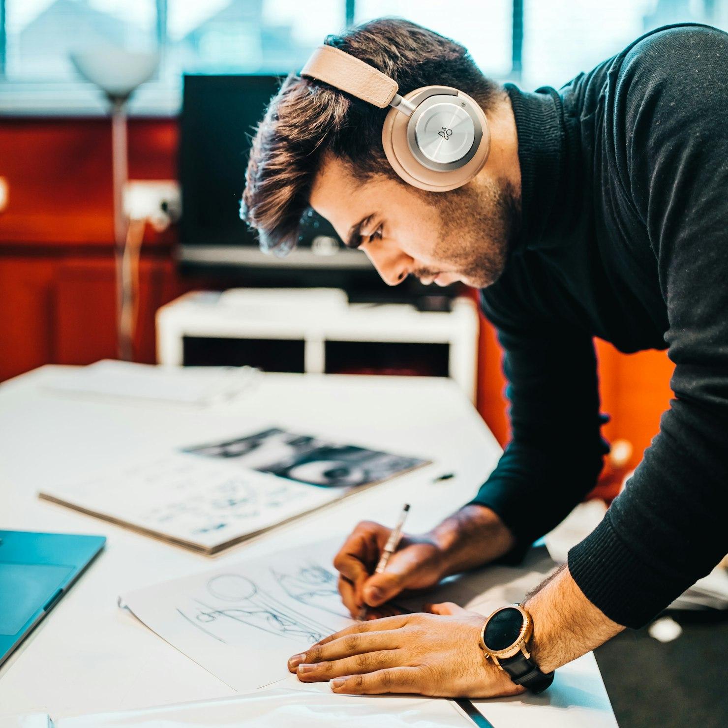 Person working at desk